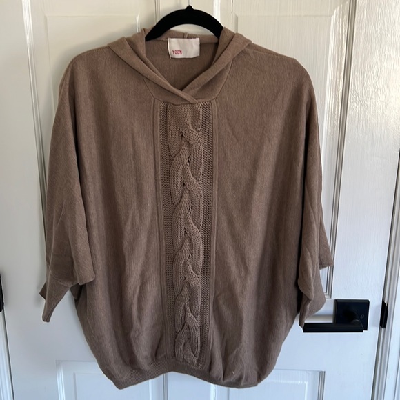 Anthropologie “Yoon” brown hooded sweater (size S) - Picture 1 of 6